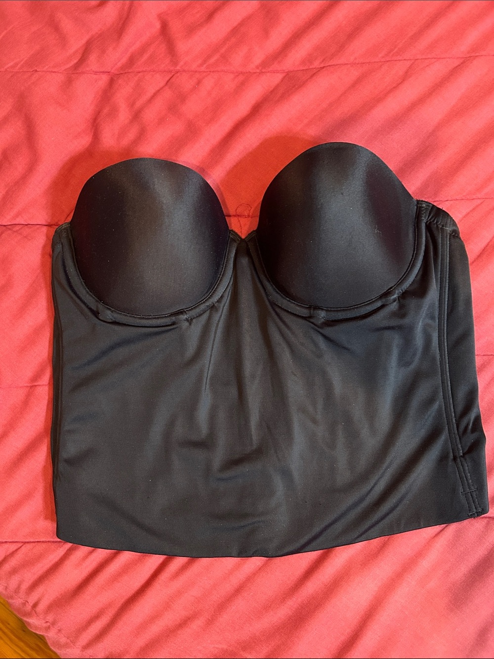 Maidenform 38B - Black Strapless Longline Bustier